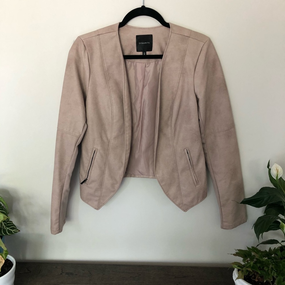 Dynamite Pink Leather Jacket